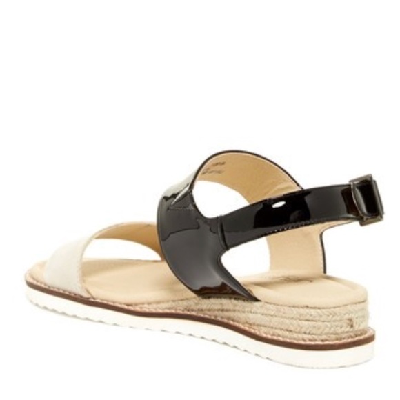 Colorblock Leather Espadrille Wedge Sandals - Picture 7 of 7